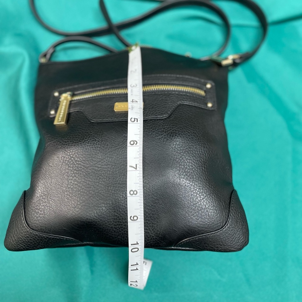 Big Buddha Black Crossbody Bag with Gold Details - Picture 4 of 13